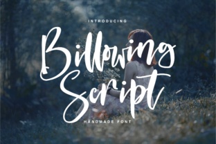 Billowing Script: A Unique Handmade Calligraphy Font