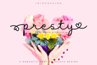 Presty: A Romantic Handmade Font for Strategic Design Choices
