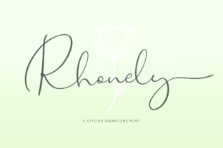 Rhonely: A Stylish Signature Font