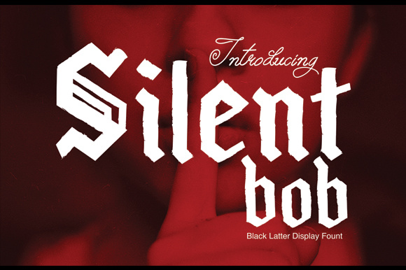 SilentBob: A Bold, Casual Blackletter Font for Creative Projects